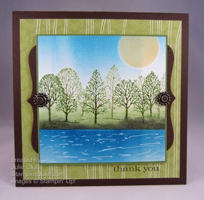 lovely as a tree lake thank you card