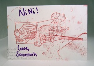 savannah's stamped card 