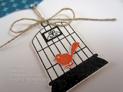 Stampin' Up! Aviary CAS Greeting Card close up