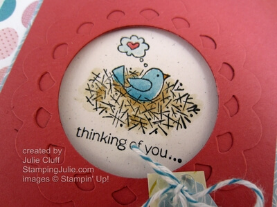 for the birds thinking of you card detail