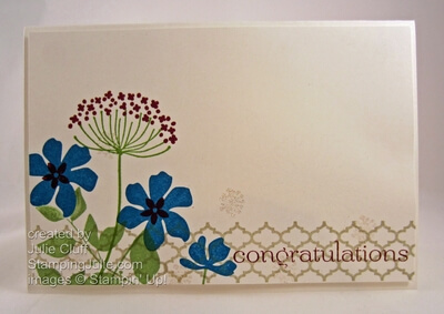 Stampin' Up! summer silhouettes congratulations card