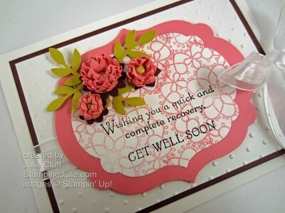 Thoughts & Prayers get well card polka dot background