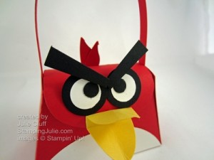 angry bird purse close up