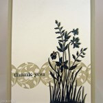 clean & simple just believe thank you card