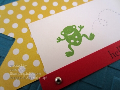 moving forward frog friendship card detail