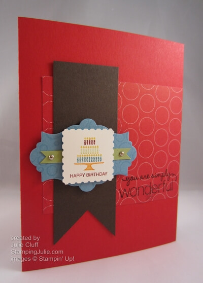 pretty postage birthday card angle