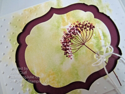 summer silhouettes watercolor greeting card close up
