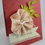 sweet essentials ribbon flower birthday card angle