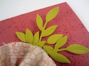 sweet essentials ribbon flower birthday card leaves
