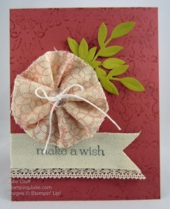 sweet essentials ribbon flower birthday card