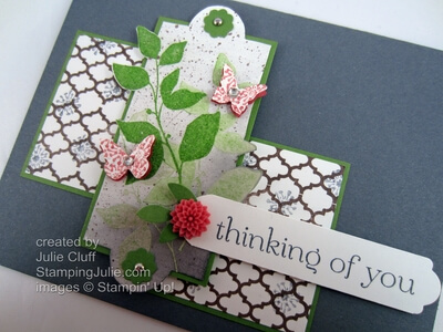 Summer Silhouettes thinking of you card flat