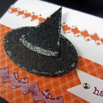 Teeny Tiny Wishes happy halloween witch hat card detail