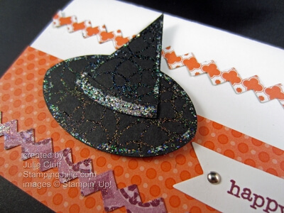 Teeny Tiny Wishes happy halloween witch hat card detail