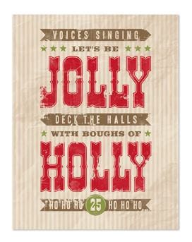 Let's Be Jolly Christmas frameable digital download template