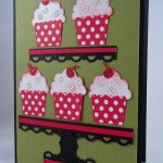 Create a Cupcake Stand Christmas Card