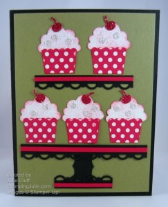 Create a Cupcake Stand Christmas Card