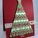 Scallop Ruffle Christmas Tree Card