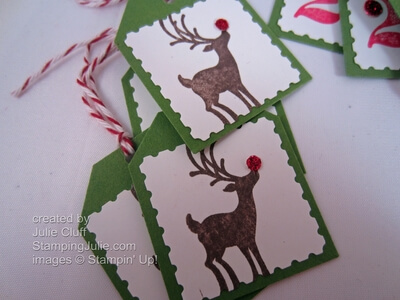 Christmas gift tags joyous celebrations Rudolf