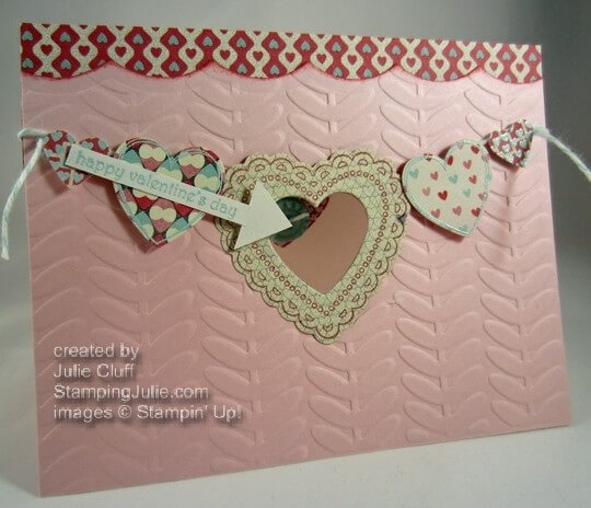 Hearts a Flutter valentines vine card