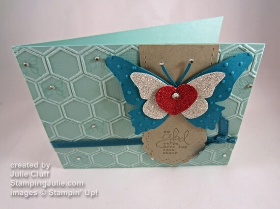 bloomin' marvelous heart butterfly card