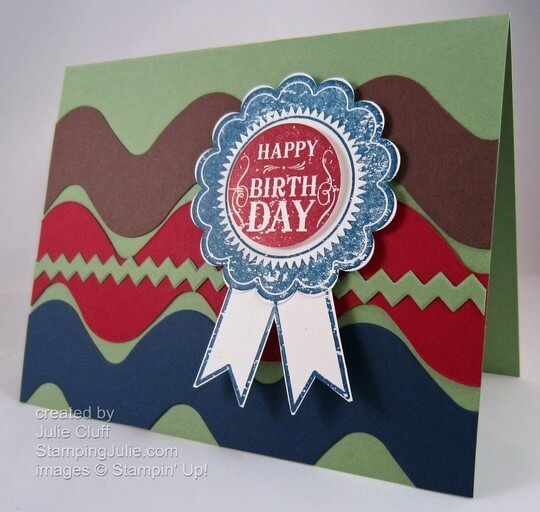 blue ribbon birthday card