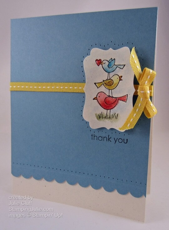 for the birds marina daffodil thank you card