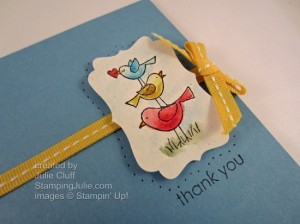 for the birds marina daffodil thank you card ribbon