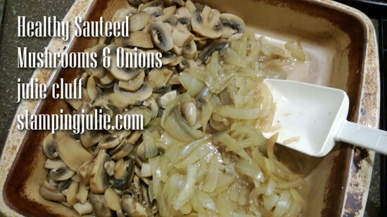 healthy sauteed mushrooms and onions