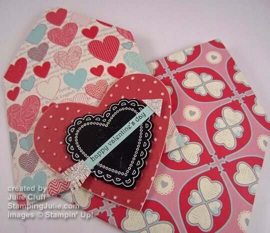 hearts a flutter heart shaped card