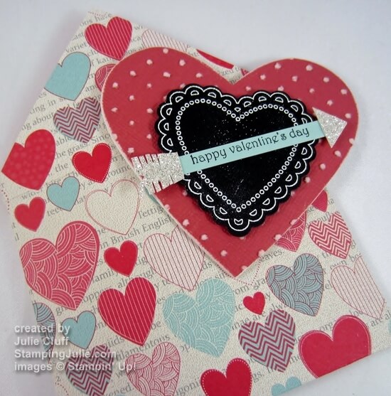 hearts a flutter heart shaped card