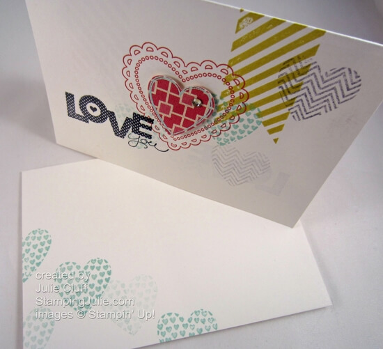 hearts a flutter seasonal sayings note card with envelope