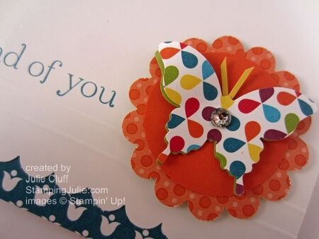 sweet essentials butterfly thank you card detail