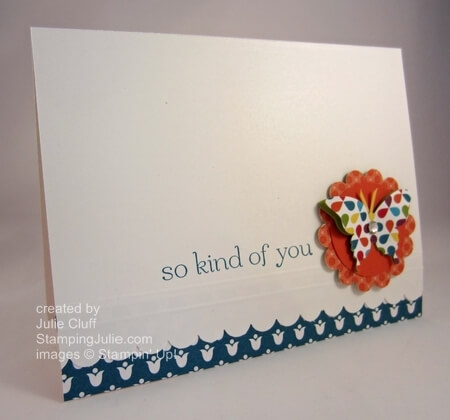 sweet sentiments butterfly thank you card