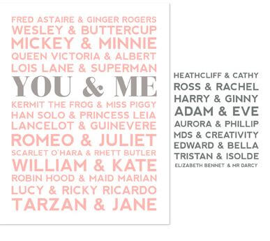 Valentine Digital Download You & Me Frameable