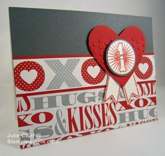 blue ribbon valentine card