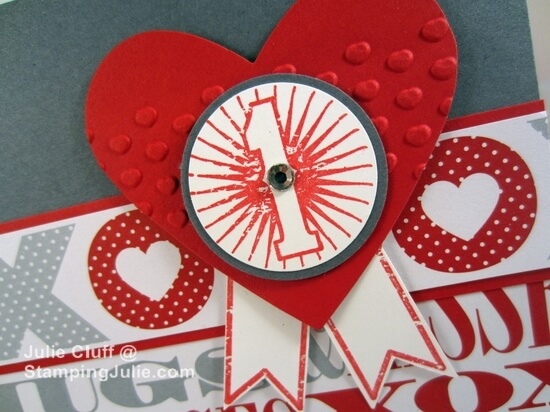 blue ribbon valentine card