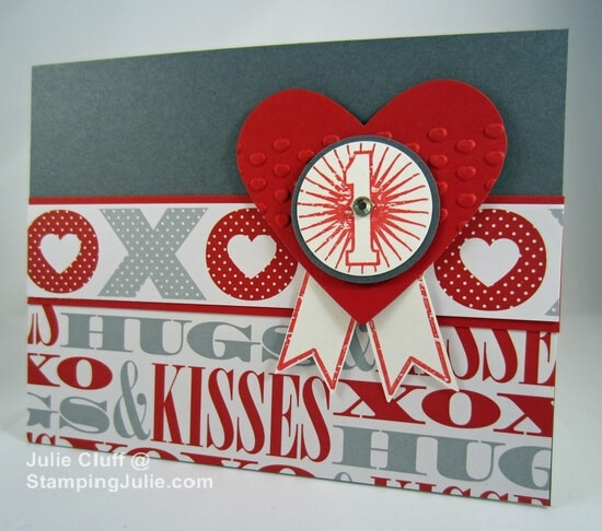 blue ribbon valentine card