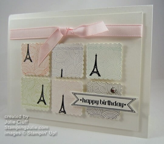 collage curios paris birthday card