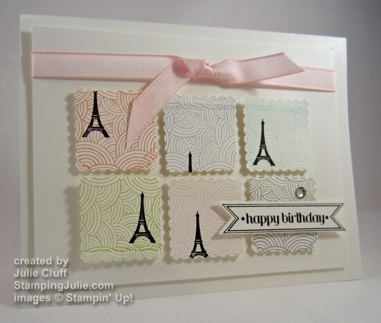 collage curios paris birthday card