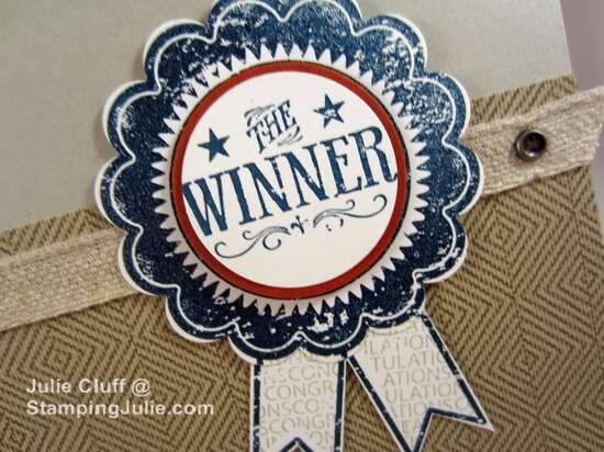 stampin up blue ribbon congratulations card