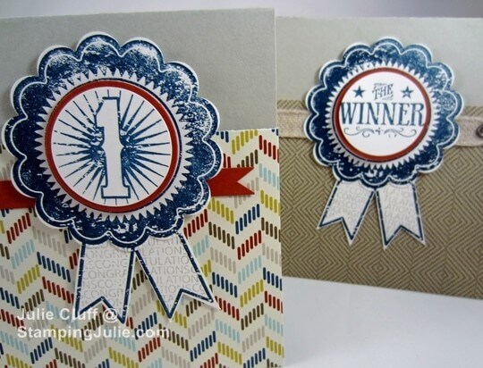 stampin up blue ribbon congratulations card