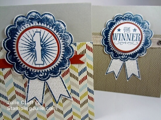 stampin up blue ribbon congratulations card