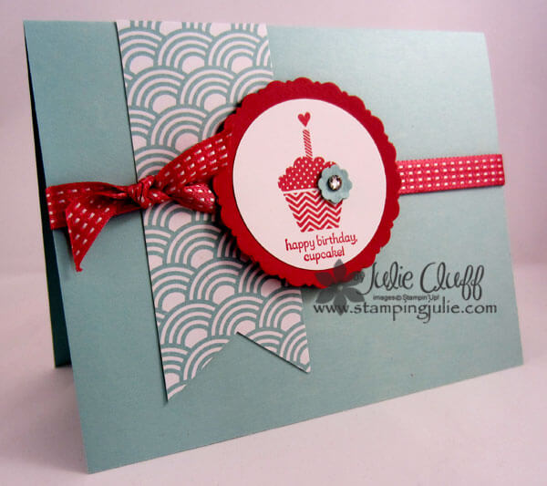 patterned occasions cupcake stamp card