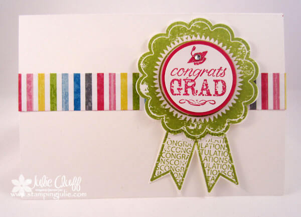 stampin' up! blue ribbon graduation card