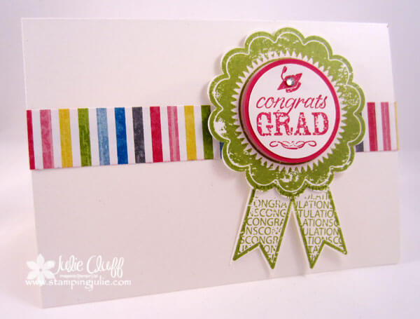 stampin' up! blue ribbon graduation card