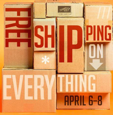 free shipping stampin' up!