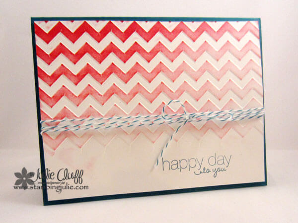 friendly phrases ombre chevron card