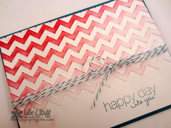 friendly phrases ombre chevron birthday card