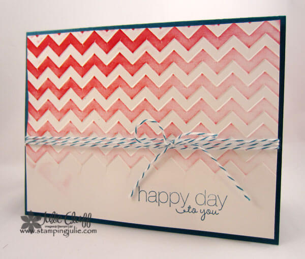 friendly phrases ombre chevron birthday card