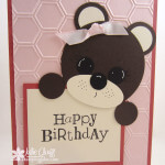 punch art birthday bear card